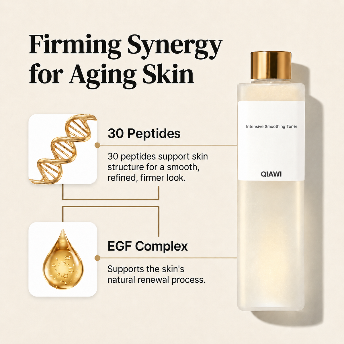 Forehead Firming & Wrinkle Care Toner, Smooth Fine Lines | Plumping & Longevity Anti‑Aging Facial Toner