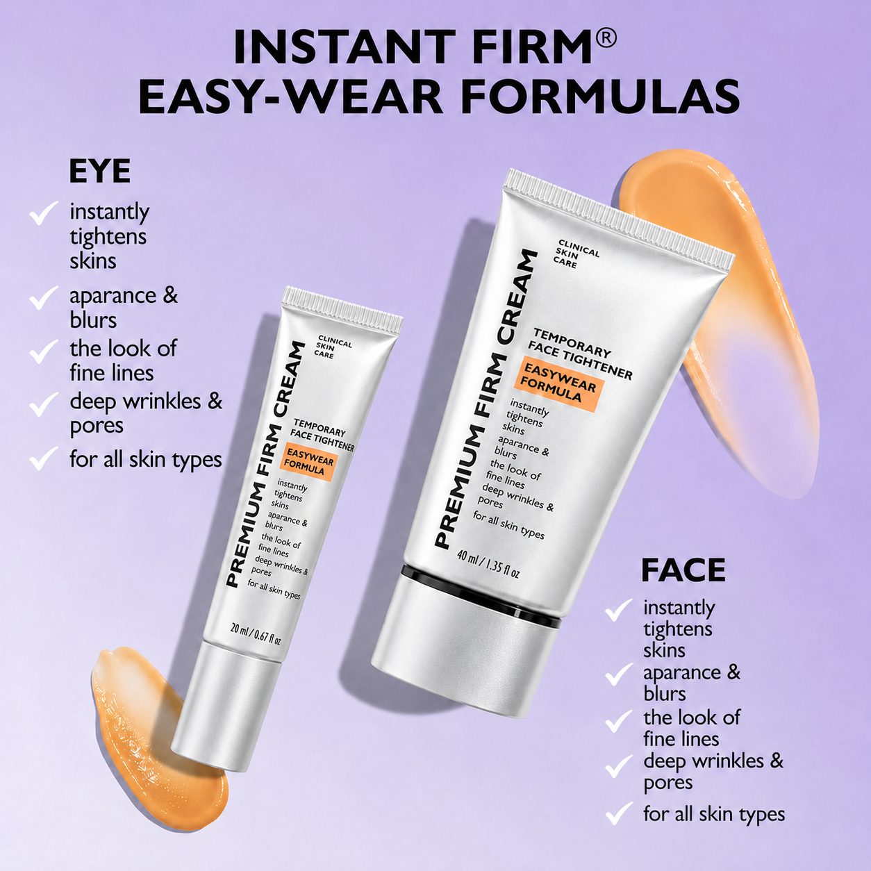 Final 3 Hours: 60%🔥 Instant FirmX Easy Wear Face Tightener-Wear Formula With Brush Free!