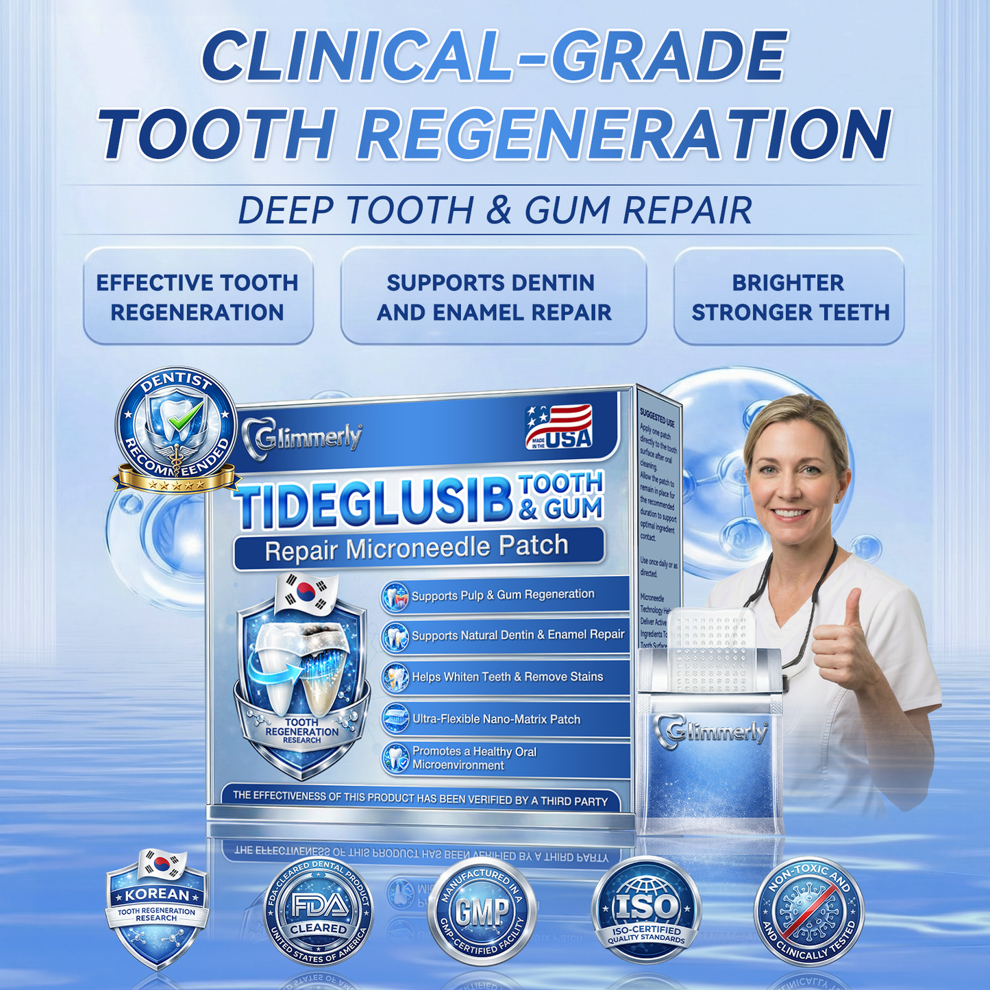 Lomelys® ✅ Tideglusib Fast‑Dissolving Tooth & Gum Repair Oral Strips 🦷 (Supports tooth repair and helps relieve gum discomfort and other common oral concerns)