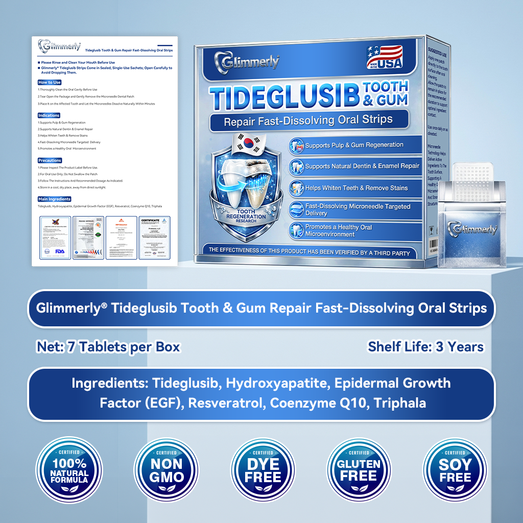 Lomelys® ✅ Tideglusib Fast‑Dissolving Tooth & Gum Repair Oral Strips 🦷 (Supports tooth repair and helps relieve gum discomfort and other common oral concerns)