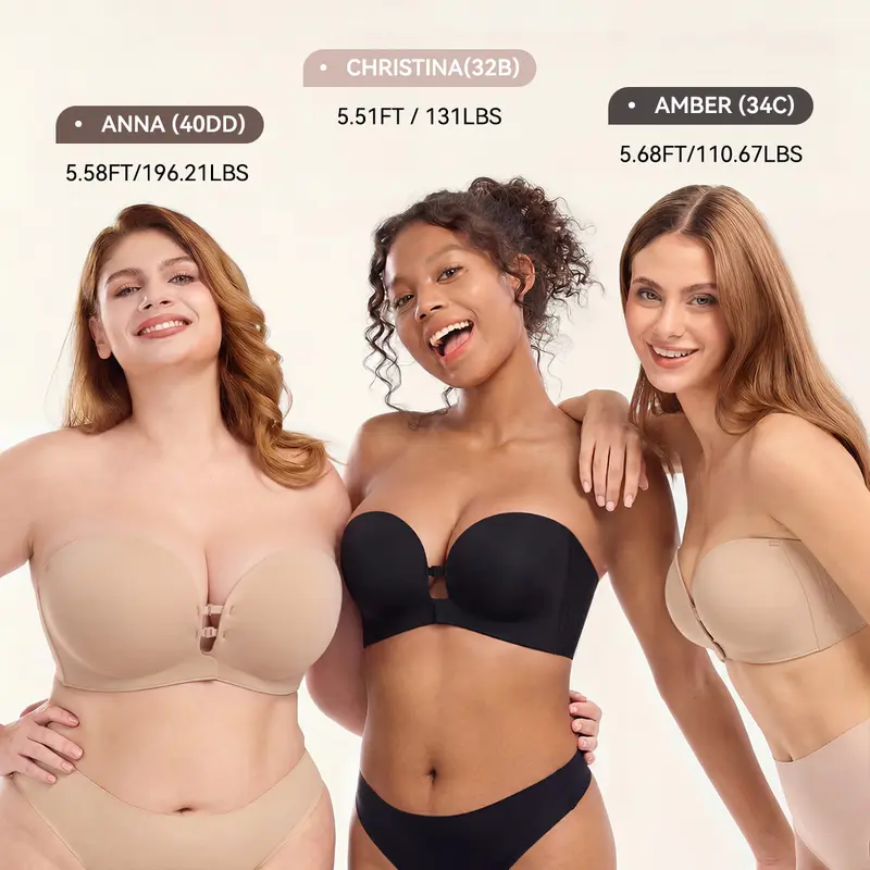 Strapless Bra That Stays Up | Supportive No Slip Bra - Lomelys