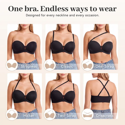Strapless Bra That Stays Up | Supportive No Slip Bra - Lomelys