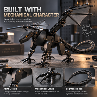 🖤🎁DragonMorph –🥚 Egg to Dragon Transforming Mechanical Toy✨
