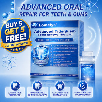 Lomelys® ✅ Tideglusib Fast‑Dissolving Tooth & Gum Repair Oral Strips 🦷 (Supports tooth repair and helps relieve gum discomfort and other common oral concerns)