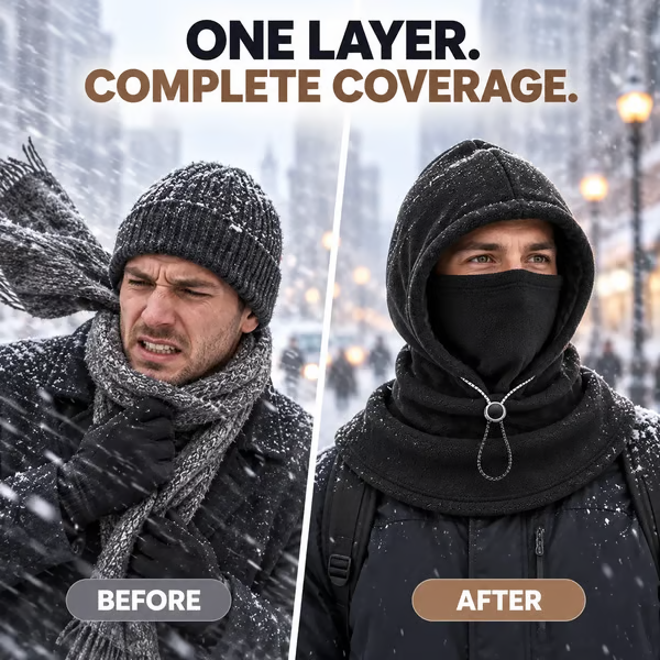 ⏳LAST DAY SALE - 50% OFF!! 3-in-1 Winter Fleece Balaclava 🧣❄️（UPSELL）