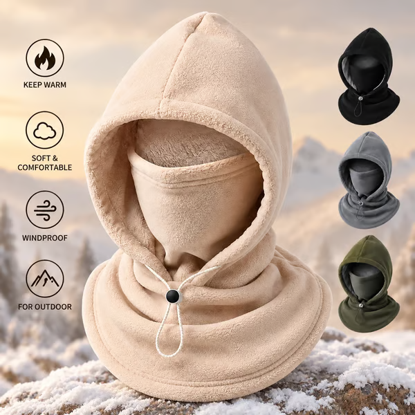 ⏳LAST DAY SALE - 50% OFF!! 3-in-1 Winter Fleece Balaclava 🧣❄️（UPSELL）