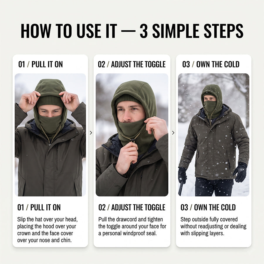⏳LAST DAY SALE - 50% OFF!! 3-in-1 Winter Fleece Balaclava 🧣❄️（UPSELL）