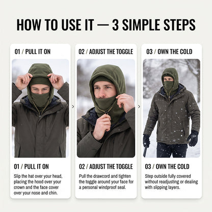 ⏳LAST DAY SALE - 50% OFF!! 3-in-1 Winter Fleece Balaclava 🧣❄️（UPSELL）