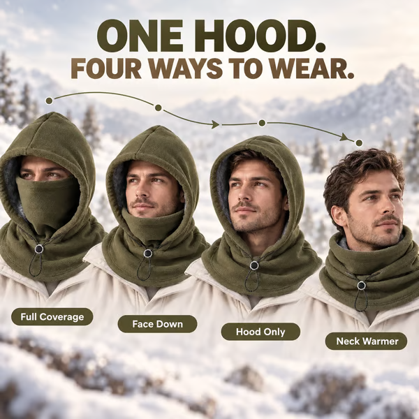 ⏳LAST DAY SALE - 50% OFF!! 3-in-1 Winter Fleece Balaclava 🧣❄️（UPSELL）