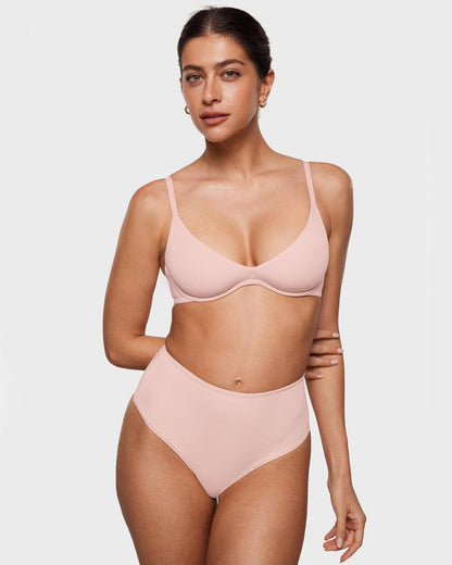 Women's Infeela Plus Plunge Bra - Unlined Underwire Sexy Demi Balconette Bras