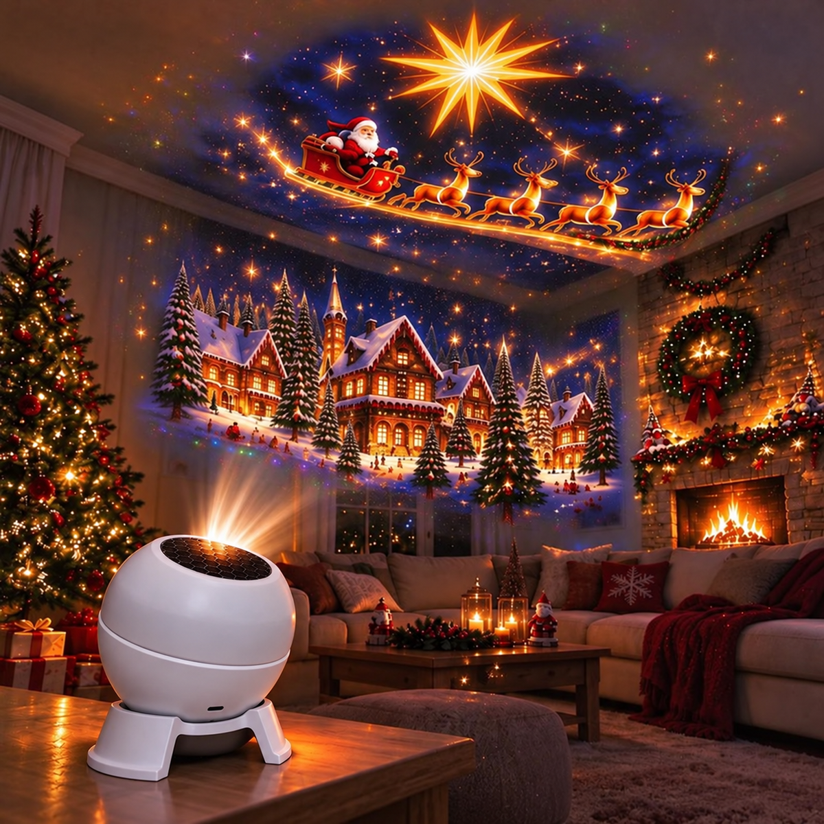 🎅 Turn Any Room Into a Christmas Wonderland – Holiday Projection Night Light（UPSELL）
