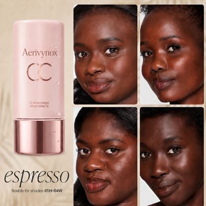 summer skin essentials - CC color-correcting tinted serum + creaseless SPF 30 mineral setting powder
