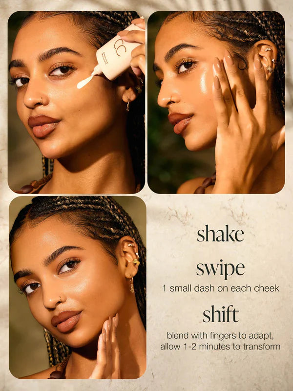 Summer Skin Essentials | CC Tinted Serum + Creaseless SPF 30 Powder