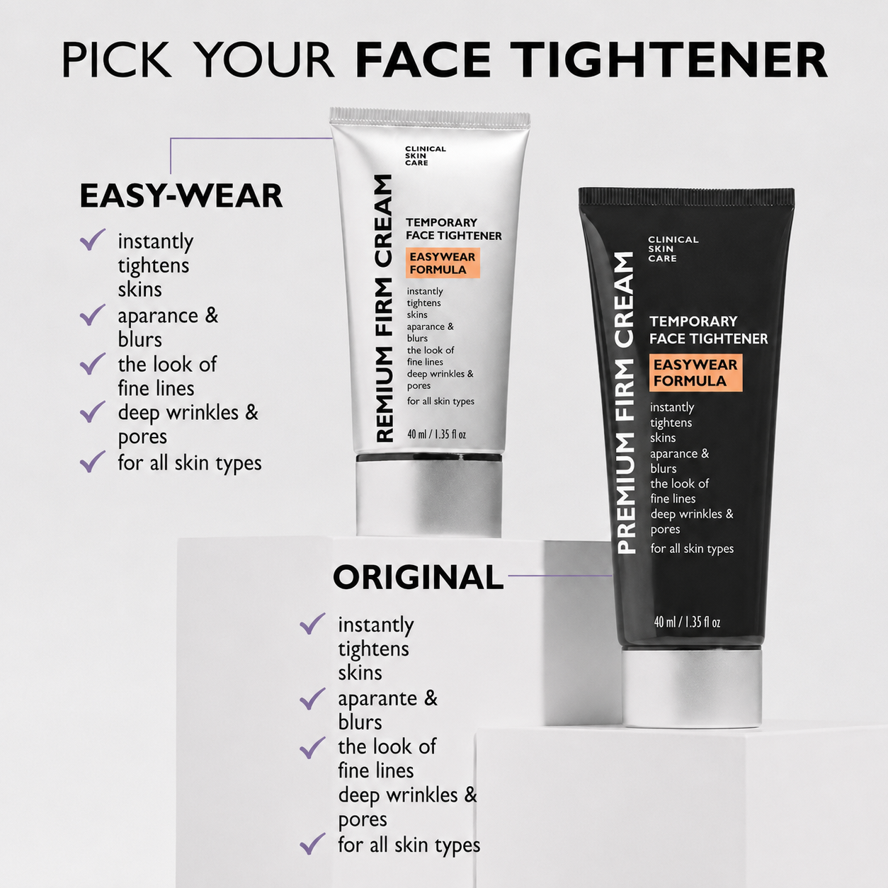 Final 3 Hours: 60%🔥 Instant FirmX Easy Wear Face Tightener-Wear Formula With Brush Free!