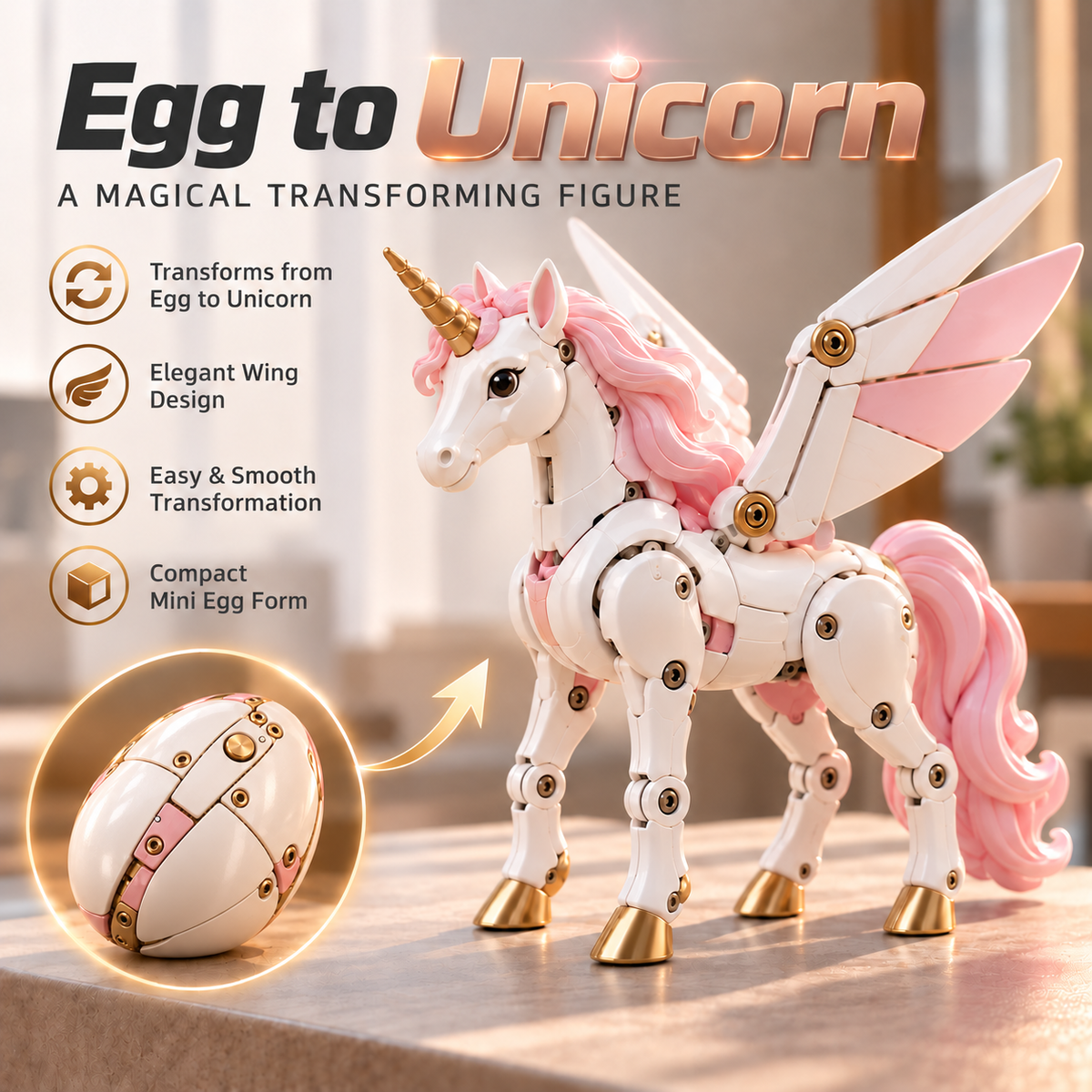 🖤🎁DragonMorph –🥚 Egg to Dragon Transforming Mechanical Toy✨（upsell）