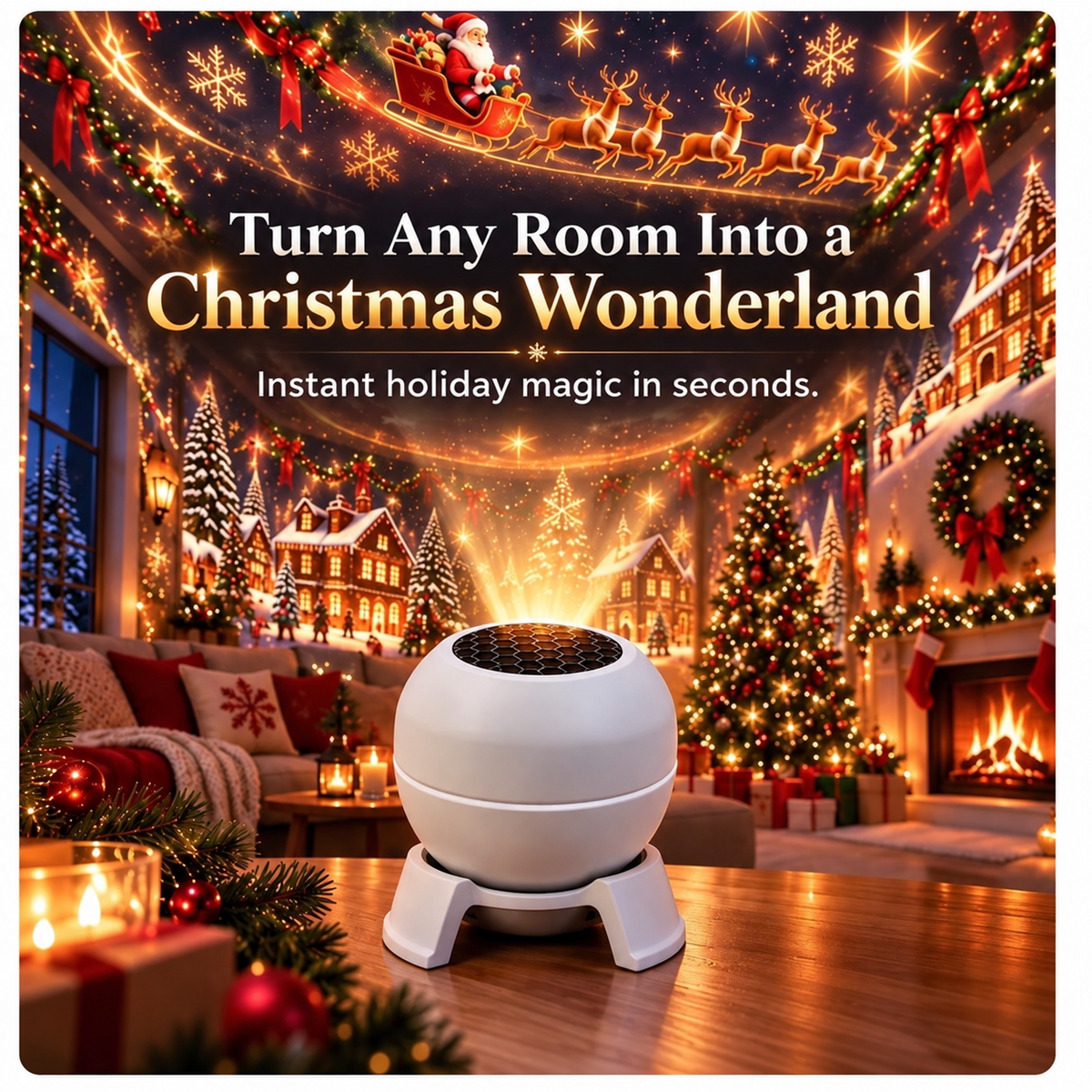 🎅 Turn Any Room Into a Christmas Wonderland – Holiday Projection Night Light（UPSELL）