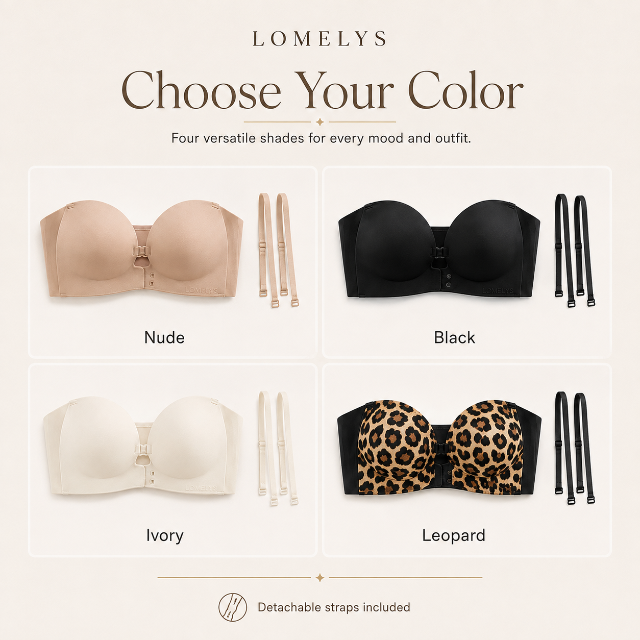 Strapless Bra That Stays Up | Supportive No Slip Bra - Lomelys