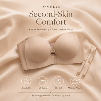 Strapless Bra That Stays Up | Supportive No Slip Bra - Lomelys