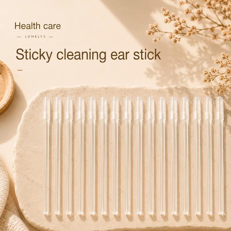Reusable Sticky Ear Cleaning Stick, Soft Adhesive Tip for Dry Earwax, Portable Ear Cleaner & Ear Hygiene Tool