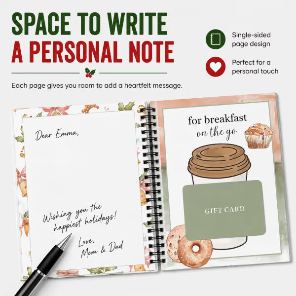 Christmas Gift Card Book – Red Cup holiday design