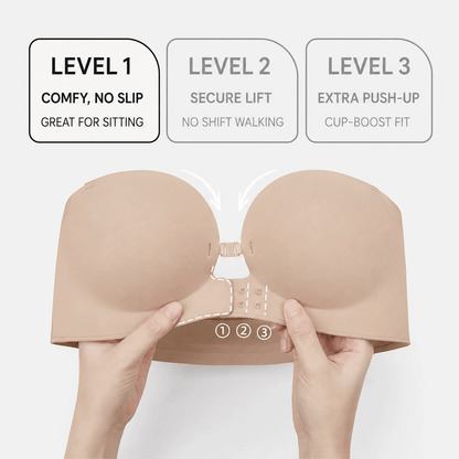 Strapless Bra That Stays Up | Supportive No Slip Bra - Lomelys